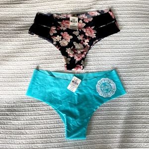 2 pairs of Pink by Victoria Secret “Cheekster” panties